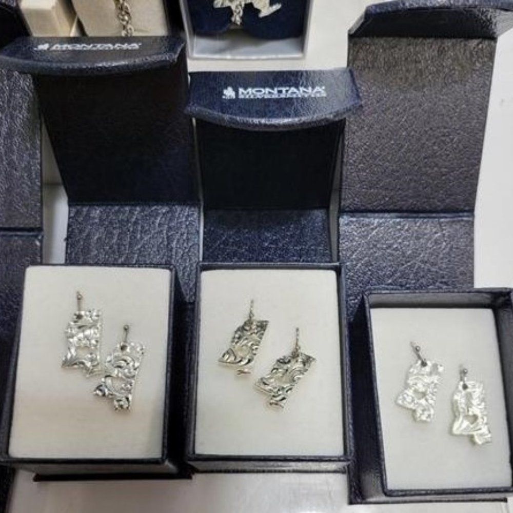 NIB/NEVER WORN BEFORE/ MONTANA SILVERSMITH "STATE" EARRINGS/ STATE IS MISSISSIPP